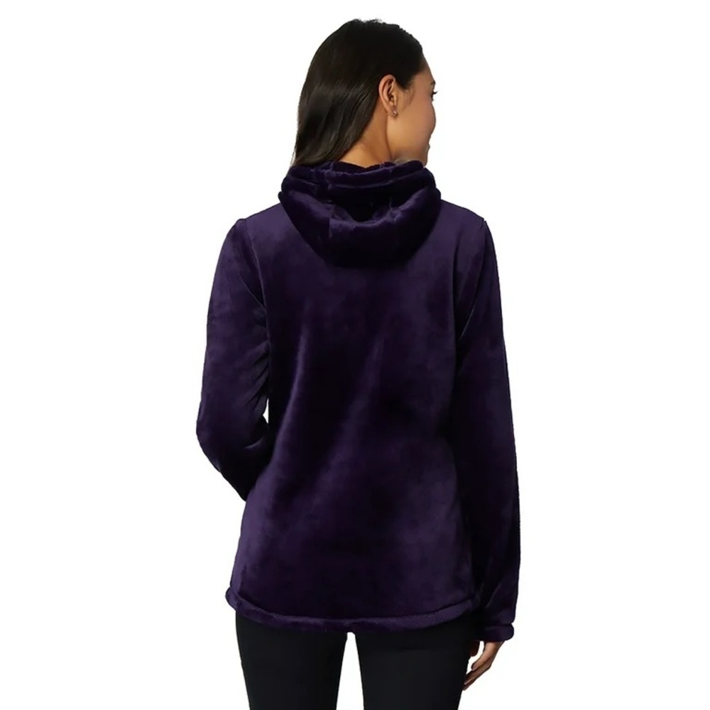 32 Degrees Luxe Fur Hooded Zip Jacket Size Small Plum Purple Soft Sherpa Fleece - Picture 2 of 13